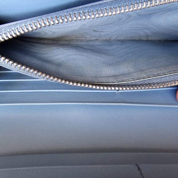 Authentic PRADA Saffiano Metal Long Wallet Purse Leather Navy - Picture 12 of 15
